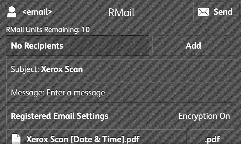 Bildschirmfoto RMail-Anwendung Bildschirmfoto RMail-Anwendung